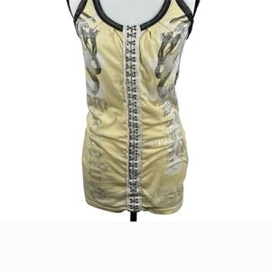 SALVAGE Vintage Y2K Sleeveless Rhinestone Tank Top. S But Could Fit Larger